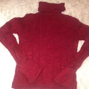 Large Red Cable Knit Sweater